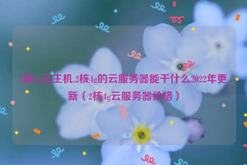 2核4g云主机,2核4g的云服务器能干什么2022年更新（2核4g云服务器价格）