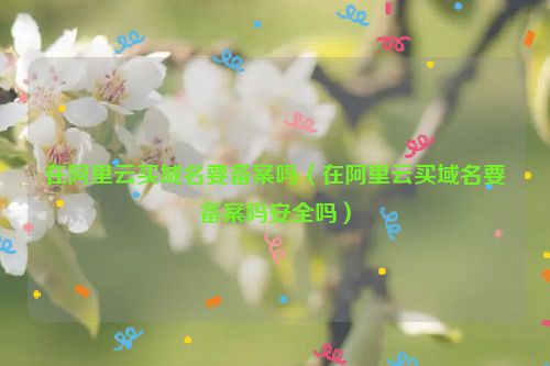 在阿里云买域名要备案吗（在阿里云买域名要备案吗安全吗）