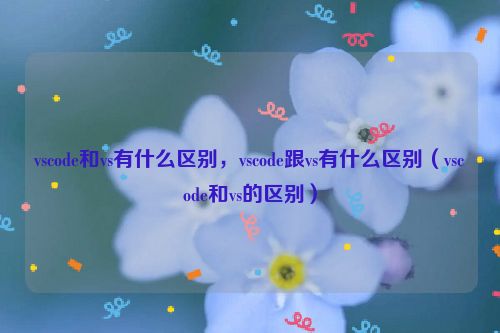 vscode和vs有什么区别，vscode跟vs有什么区别（vscode和vs的区别）