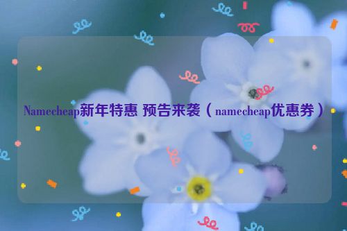 Namecheap新年特惠 预告来袭（namecheap优惠券）