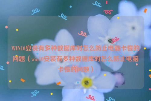 WIN10安装有多种数据库时怎么防止电脑卡慢的问题（win10安装有多种数据库时怎么防止电脑卡慢的问题）