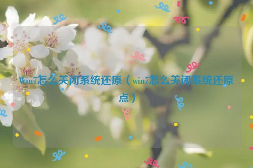 Win7怎么关闭系统还原（win7怎么关闭系统还原点）