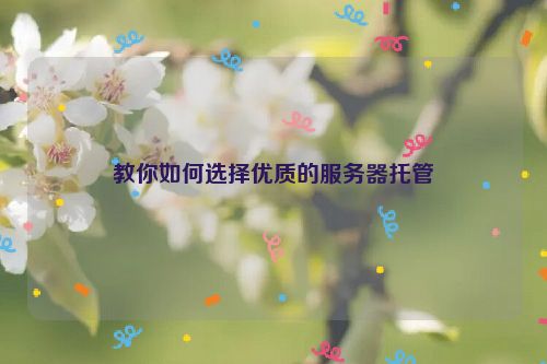 教你如何选择优质的服务器托管