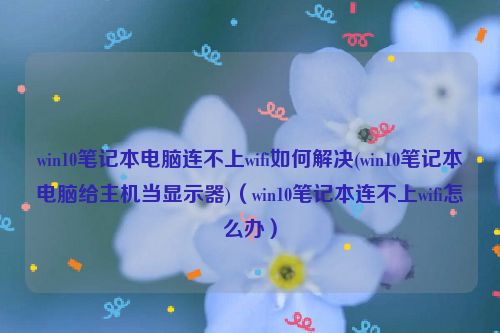 win10笔记本电脑连不上wifi如何解决(win10笔记本电脑给主机当显示器)（win10笔记本连不上wifi怎么办）